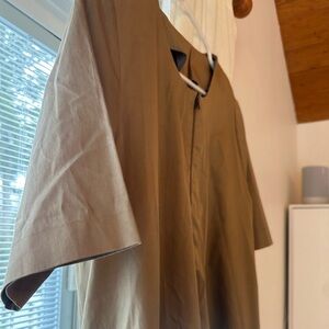 Midi dress, camel, zip,